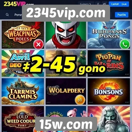 Diversidade de jogos disponíveis no 2345vip.com